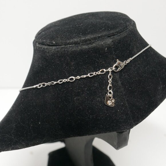 Swarovski Swan Signed Crystal Necklace Iwalani Modernist Rhodium Plated Pendant - Picture 4 of 8